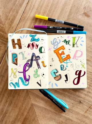 Trabajo de lettering de Anna, muestra 4
